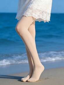 2双装女童/儿童肤色连裤袜，经典简约设计，柔软舒适不透明，简约时尚，轻盈透气防勾丝，适合舞蹈练习、休闲、派对、日常穿着 - 彩色 - 查看 10