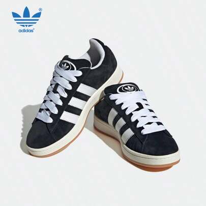  Adidas Originals Campus Baskets montantes, noir et blanc, durables, amortissantes, respirantes, antidérapantes, légères, chaussures décontracté HQ8708