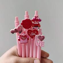 1pc/10pcs Pack Valentine'S Day Series Creative Ballpoint Pens, Smooth Writing. Suitable For School Stationery, Office Supplies, Holiday Party Gifts And Valentine'S Day Gifts