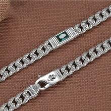 1pc Luxury Arabesque Cubic Zirconia Square Pendant Necklace, Hip Hop American Style Chain, Versatile Fashion Necklace For Valentine's Day