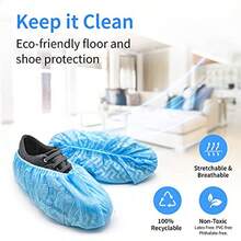 22 - Botines desechables extragrandes gruesos para botas y zapatos protectores de pies antideslizantes resistentes al agua construcción duradera de 42 g m² para interiores y exteriores - como en la foto - Ver 5
