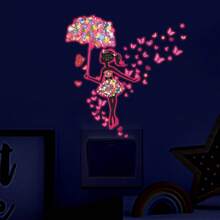 1pc Glow In The Dark Decal, Night Light Switch Plate Border Decor Wall Sticker; Removable Self-Adhesive Sticker, For Living Room, Bedroom And Bathroom Decoration, Switch Sticker