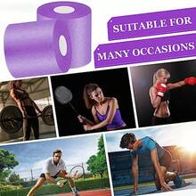 Nuanchu 30 Yardas Pre-Wrap Athletic Tape Foam Underwrap Tape Sports Foam Underwrap Bandage Cinta De Espuma Atlética Para Muñecas Codos Rodillas Tobillos Cabello 2.76 Pulgadas Morado - como en la foto - Ver 4