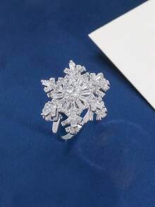 1 chiếc nhẫn xoay bằng đồng cao cấp kiểu Pháp, đính đá Zirconia siêu nhỏ, trang sức thời trang và thanh lịch, phù hợp cho phụ nữ đeo hàng ngày và hẹn hò. - Nhiều màu - Xem 9