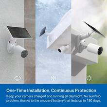Tapo by TP-Link - Cámara de  inalámbrica para exteriores 1080P detección gratuita de personas almacenamiento SD/nube visión nocturna a color alarma no necesita concentrador  C403-0003 - Negro -+Cámara de batería - Ver 2