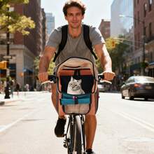 Dog Bicycle Basket, Pet Carrier Backpack, Dog Bicycle Basket Carrier - 橘色 - 查看 8