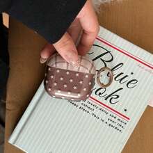 极简黑色波点耳机保护套，兼容苹果Pro 3/Pro 2/Pro 4/3/2，时尚女士耳机保护套，极简耳机保护套，苹果耳机保护套，苹果耳机套 - 棕色 - 查看 7