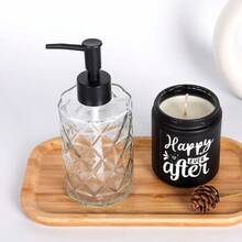 dispensadores de jabon330ml dispensador jabon Manos Vidrio Dispensador de jabón líquido de Manos para baño y Cocina líquido Jabón de Manos Gel de Ducha detergente para Ropa champú - Transparente - Ver 7