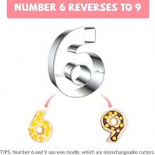 9 st rostfria formar för tårtdekorationer med siffrorna 0-8, kakformar för årsdagar, födelsedagsbakning, högtidsfester, fondantkakor