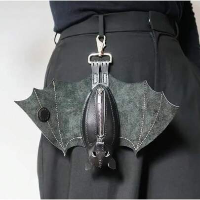 1PC New Fashion Leather Bat - Shaped Coin Purse Men Women  Gothic Punk Style Daily Party Accessory