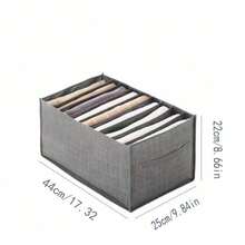 Cutie de depozitare pentru dulap gri cu mai multe compartimente, organizator de sertare pliabil din material nețesut, soluție de depozitare sub pat care economisește spațiu cu mâner ușor de transportat - Gri - Vizualizare 8