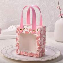 30pcs/10pcs/5pcs Premium Gold Foil Sakura Pattern Gift Boxes - Gift Boxes With Display Window - Candy Gift Boxes, Suitable For Birthday Parties, Weddings, Celebrations, Valentine's Day, Team Building And Other Party Favors - Gift Box - View 2