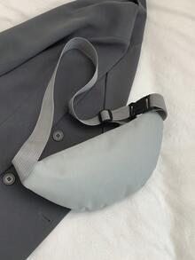 Women's Waterproof Fanny Pack Chest Bag Shoulder Crossbody Bag With Multi-Zipper Pockets, Fashionable - Grey - View 3