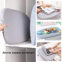 Tabla de Planchar Plegable estación de Planchado Plegable para hogar Burro de Planchar pequeño Patas Plegables y Cubierta de algodón Acolchada Resistente a Las Quemaduras Lavable Duradera - Gris - Ver 7