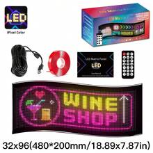 Programmable LED Matrix Panel - Flexible & Bendable Display With Remote Control And App Control, Customizable Pixel Art, Text, Clock, Animation For Store Signs, Game Rooms, Office Decor, Wall-Mounted/Tabletop - RGB - View 14