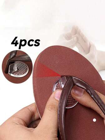 4pcs Silicone Toe Separator Insoles - Non-Slip Cushions, Soft Universal Insoles Suitable For Men And Women, Fit For Flip Flops, Slippers, And Casual Shoes