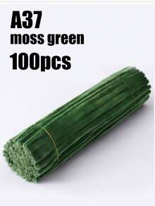 100支蓬松清洁棒，柔软毛绒工艺棒，适用于DIY花束、插花、儿童学校美术项目、派对装饰、毕业典礼、婚礼、生日礼物、母亲节、圣诞节和其他节日DIY工艺品。 - 彩色 - 查看 57