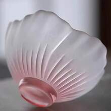 1pc Pink Cherry Blossom Glass Tea Cup - Frosted Insulated Japanese Drinkware, Suitable For Women, Reusable & Dishwasher Friendly - Multicolor - View 11