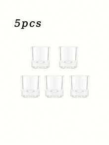 5/3/1 水晶八角形玻璃杯，厚底，透明美甲刷清洗杯，美甲丙烯酸液体粉末，美甲杯/碗玻璃容器工具，艺术设计配件，用于盛放水晶液体和清洗刷子的水 - 無色 - 查看 9