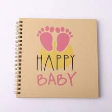 Vintage Kraft Paper Printed Handmade Photo Album, DIY Baby Growth Memory Book, Scrapbook, Children's Diary - Multicolor - View 7