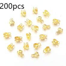 200pcs/Pack Metal Bead Chain Clasp, Double Hole Double Ear Side Clasp For Necklace Bracelet DIY Jewelry Making Accessories - Beaded Chain Side Clasp - View 19