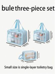 1pc Multi-Functional Travel Makeup Bag, Large Capacity Makeup Organizer Bag, Portable Cosmetic Storage Pouch For Brushes, Perfume, Toiletries, Pens, Eyeshadow, Sanitary Pads, Lipstick, Skincare, Electronics, Great Gift For Christmas, Valentine's Day, Mom, Friends, Teachers