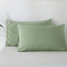 2/3pcs Fashionable Simple Bed Comforter Set(1 Comforter + 1/2 Pillowcases), 100% Polyester Soft Comfortable And Durable Winter Bedding Set,All-Season, Warm Room Decor, Holiday Gift,Christmas Gift - Green-BZ76 - 查看 6