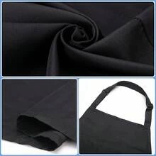 1 Pc Adjustable Bib Apron, 4 Pockets, Cooking Kitchen Apron, Suitable For Female Male Chefs, Suitable For Home Kitchen Cooking, Chefs, Outdoor Barbecue And Painting, Kitchen, Bathroom, Home - 1pc Black - View 4