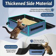 Cat Litter Box - Pequeño-azul - View 4