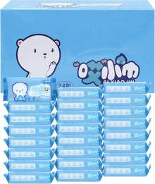 Toallitas Húmedas para Bebé, Antibacteriales, Hipoalergénicas, Sin Alcohol, Sin Parabenos, Textura Acolchonadita, Fresco Aroma, 30 Toallitas por Paquete (Osito) - Unicornio - Ver 1