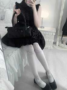 Over-The-Knee Socks For Women, Doll Joint Design, Fashionable Casual Comfortable Minimalist Cute Sweet Pure Skin-Friendly Printed Pantyhose, Lolita Japanese Style - Multicolor - View 3