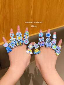 20 piezas Anillos abiertos ajustables de estilos surtidos, joyería de moda - Unitalla - Ver 3