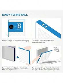 Filtros de aire plisados Estilo20X20X1 MERV 8 - 20 X 20 X 1 (paquete de 6) - Filtro premium para horno, aire acondicionado y HVAC - Bloquea ácaros del polvo, pelusa de mascotas, polen - Compatibilidad universal - MervFiltersVersión Mejorada - 12 x 20 x 1 - 6 paquetes - Ver 9