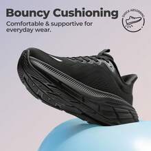 Hands-Free Slip-On Sneakers For Women – All-Day Comfort For Walking, Running, Gym & Athletic Wear Comfortable Women's Walking Shoes With Cushioning ActiveBreeze Non-Slip Running And Tennis Sneakers | Breathable Athletic Shoes For Gym Workouts - Black - View 5