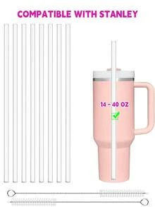 8入組隨行杯替換吸管附清潔刷 | 相容 Adventure 40oz & 30oz 隨行杯 | 可洗碗機清洗、防漏吸嘴 | 適用於露營、辦公室、健身房、車上 - 白色 - 查看 9