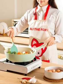 1件 ALI THE FOX THE厨房围裙，男女通用情侣围裙，挂脖式可调节带口袋防水防油烹饪厨师围裙，男女通用厨房围裙，餐饮工作围裙 - 彩色 - 查看 7