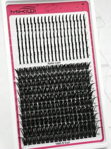 16 Pairs Spiky Fluffy False Eyelashes, Cartoon Style Spiked Cluster Lashes, Fairy Cluster Lashes, 4-In-1 Lash Clusters, 304pcs, 10/12/14/16mm Cluster Lashes Extension, Faux Mink Strip Lashes, Thick Lash Clusters, 60D/80D/100D Mixed Individual Lashes, Full Coverage, DIY Lash Extension At Home