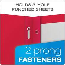 Oxford 2 Pocket Folders with Prongs Sturdy Plastic Portfolios Anti-Tear Edges Letter Size Purple Red Blue Green Black 5 Pack 89117 - Verde - Ver 2