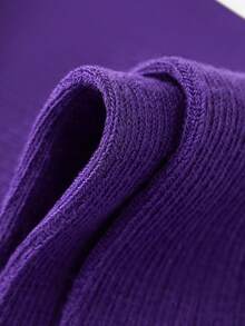 LUVLETTE 1雙女士休閒商務日常穿著寬鬆襪，戶外步行旅行百搭，秋季襪 - 紫色 - 查看 2