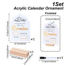 Acrylic Countdown Calendar Decor, Erasable Calendar, Middle Eastern Holiday Atmosphere Desk Decoration - Multicolor - View 8