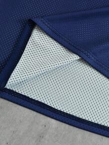 DIYIE 男士学院风网眼数码印花T恤 男士速干数码印花T恤 男士青春街头风短袖T恤 - 寶藍色 - 查看 8