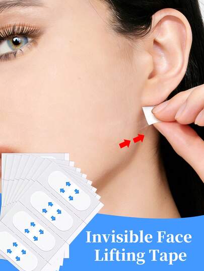 200pcs Invisible Lifting And Firming Patches, Instant Lifting And Firming Face Mask, Effective Lifting Mask - Waterproof Transparent V-Shaped Eye, Chin And Neck Tightening Patches. Suitable For Eyes, Double Chin And Neck. Waterproof Transparent Shaping Patches, Facial Lifting Skincare Tool, Face Slimming Stickers. Alcohol-Free, Unisex, Suitable For All Skin Types, Can Be Covered/Used With Makeup.
