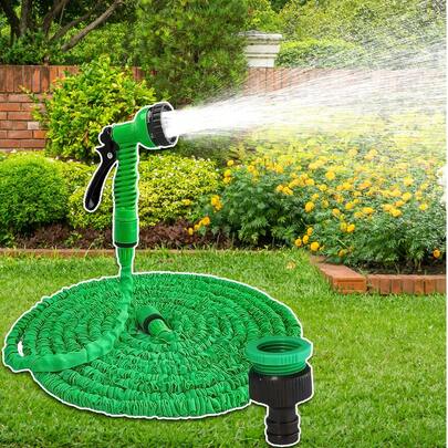 Bộ vòi tưới vườn đa năng có thể kéo dài kèm súng phun áp lực cao - 7 kiểu phun, đầu nối, chất liệu cao su, chiều dài linh hoạt (7.5/15/22.5/30M), lý tưởng cho vườn, bãi cỏ và nhu cầu vệ sinh ngoài trời, màu xanh lá cây, thiết kế tối giản hiện đại, thích hợp để tưới cây, rửa xe và vệ sinh cho thú cưng, dụng cụ làm vườn, sử dụng được quanh năm.