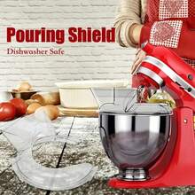 Cubierta de vertido, cubierta de vertido adecuada para mezclador vertical de cabezal inclinado, cuenco de acero inoxidable de 4,5 cuartos y 5 cuartos, 1. 2U2Y - Claro - Ver 3