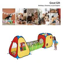 UTEX 3 in 1 Pop Up Play Tent with Tunnel Ball Pit for Boys Girls Babies and Toddlers Indoor Outdoor Playhouse - como en la foto - Ver 5
