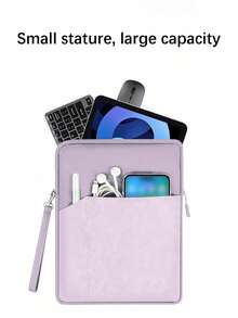 DANYCASE 10.8-13.3 Inch Tablet Laptop Sleeve Bag, 8 Inch Electronics Organizer Pouch With Padded Protection, Compatible With IPad, AWEI Devices - Mauve Purple - View 9
