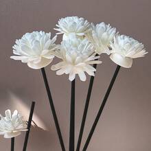 5/20/50pcs Set Fragrance Diffuser Rattan Sticks & White Foam Flower Decor, Fiber Fragrance Diffuser Rods, Home Decor Accessories Suitable For Bedroom, Office, Bathroom, Wedding Party And More - Black - View 3