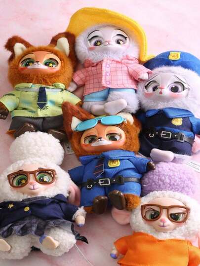 1. Zootopia: Nick/Judy Rabbit, No Matter How Tired, You Always Need To Eat Something. This Series Includes Plush Toys, Blind Bags, And Collectible Toys. Stitch Is Holding A Doughnut, Bubble Tea, And Pineapple Ice Cream, With A Cute Design. (Random Style, Random Packaging)