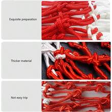 Basketball Net 12 Loops Thicker Ropes Weaved All Weather Bright Coloured Endurable Polypropylene - 1 PCS Red White - View 3