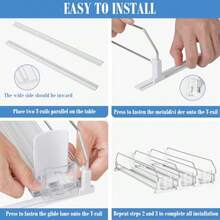 asika Organizador de bebidas para nevera dispensador de latas de soda de ancho ajustable para organizadores y almacenamiento de refrigerador soporte de bebidas para botellas de cerveza de 3 filas - Blanco - Ver 3